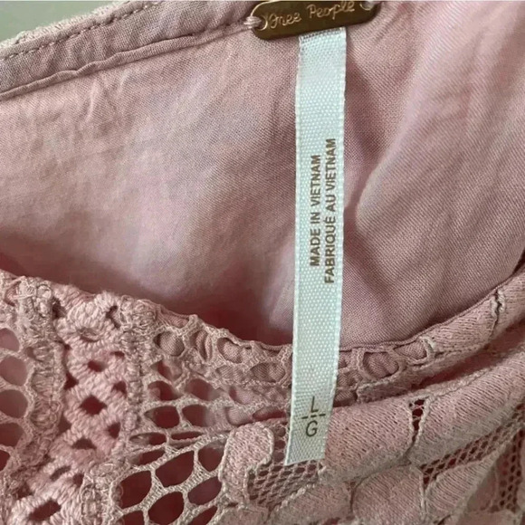 FREE PEOPLE LACE BABY DOLL MINI Size Large - Picture 6 of 7